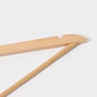 Плечики - вешалка с перекладиной LaDо́m Bois, антивандальные, сорт А, 44.5×1.2×21.5 см, светлое дерево - Фото 3