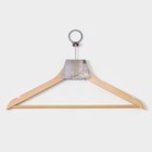 Плечики - вешалка с перекладиной LaDо́m Bois, антивандальные, сорт А, 44.5×1.2×21.5 см, светлое дерево - Фото 4