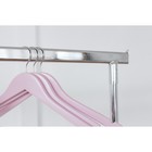Плечики - вешалки LaDо́m Brillant, 44.5×23×1.2 см, 3 шт., деревянные, широкие плечики, цвет розовый - Фото 10