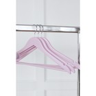 Плечики - вешалки LaDо́m Brillant, 44.5×23×1.2 см, 3 шт., деревянные, широкие плечики, цвет розовый - Фото 9