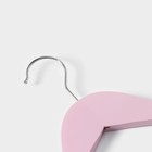 Плечики - вешалки LaDо́m Brillant, 44.5×23×1.2 см, 3 шт., деревянные, широкие плечики, цвет розовый - Фото 4