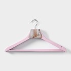 Плечики - вешалки LaDо́m Brillant, 44.5×23×1.2 см, 3 шт., деревянные, широкие плечики, цвет розовый - Фото 11