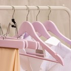 Плечики - вешалки LaDо́m Brillant, 44.5×23×1.2 см, 3 шт., деревянные, широкие плечики, цвет розовый - Фото 8