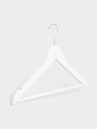 Плечики - вешалки для одежды LaDо́m, покрытие софт тач, 3 шт., деревянные, с перекладиной, широкие плечики, 44.5×23 см, белые - Фото 11