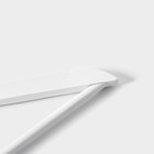 Плечики - вешалки для одежды LaDо́m Soft-Touch, 3 шт., деревянные, с перекладиной, широкие плечики, 44.5×23 см, белые - Фото 5