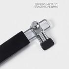 Вешалка для брюк и юбок LaDо́m Bois, 34×1.2×12.5 см, с зажимами, сорт А, тёмное дерево - Фото 3