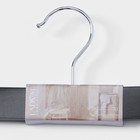 Вешалка для брюк и юбок LaDо́m Bois, 34×1.2×12.5 см, с зажимами, сорт А, тёмное дерево - Фото 5