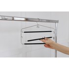 Плечики - вешалка для одежды LaDо́m Doux, 37×31 см, многоуровневая, антискользящее покрытие, чёрные - Фото 7