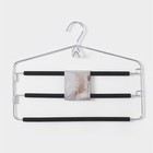 Плечики - вешалка для одежды LaDо́m Doux, 37×31 см, многоуровневая, антискользящее покрытие, чёрные - Фото 10