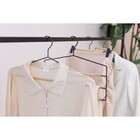 Плечики - вешалка для брюк и юбок LaDо́m Laconique, многоуровневая, 37×31.5×1.1 см, чёрные - Фото 7