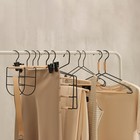 Плечики - вешалки для брюк и юбок многоуровневые LaDо́m Laconique, 37×31,5×1,1 см, цвет чёрный - Фото 9