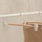 Вешалка для брюк и юбок LaDо́m Laconique, 28×11.5×2.8 см, с зажимами, белая - Фото 5