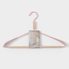 Плечики - вешалка для одежды LaDо́m Laconique, 42×24×3.2 см, широкие плечики, розовые - Фото 8