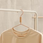 Вешалка для одежды с усиленными плечиками LaDо́m«Wood», 42×22×3,2 см, цвет розовый - Фото 9