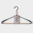 Плечики - вешалка для одежды LaDо́m Laconique, 42×24×3.2 см, широкие плечики, чёрные - Фото 10