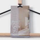 Плечики - вешалка для одежды с усиленными плечиками LaDо́m Laconique, 42×24×3,2 см, цвет чёрный - Фото 4