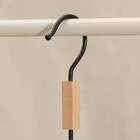 Плечики - вешалка для одежды LaDо́m Laconique, 42×24×3.2 см, широкие плечики, чёрные - Фото 5