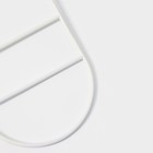 Вешалка для ремней и шарфов LaDо́m Laconique, 11.5×23×1.1 см, многоуровневая, белая - Фото 4