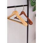 Плечики - вешалка для одежды LaDо́m Bois, 45×25.5×5.5 см, с перекладиной, широкие плечики, дерево - Фото 3