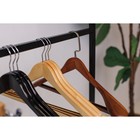 Плечики - вешалка для одежды LaDо́m Bois, 45×25.5×5.5 см, с перекладиной, широкие плечики, дерево - Фото 5