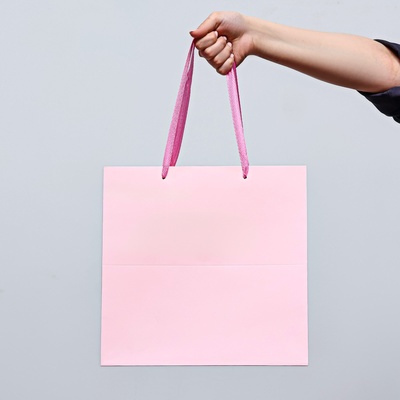 Пакет для торта и коробок, с широким дном, розовый, 30×30×30 см