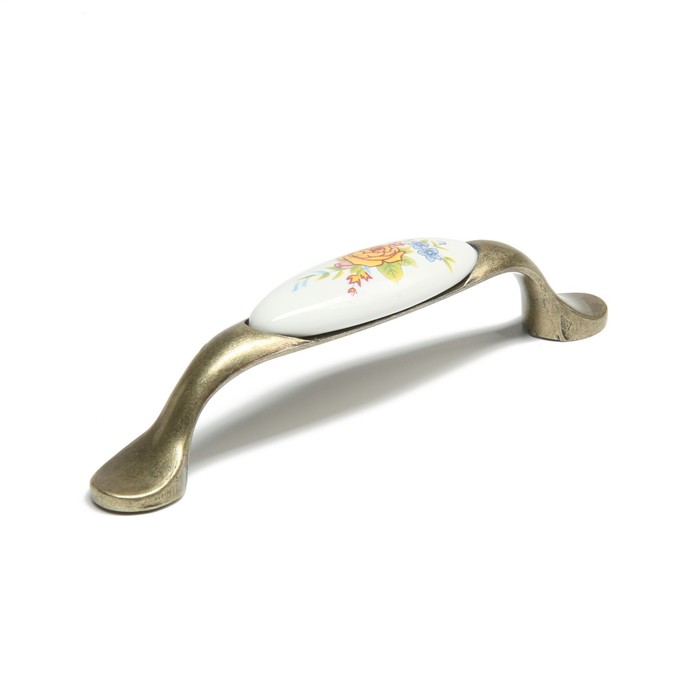 Ручка-скоба CAPPIO ROSE Ceramics, м/о 96 мм, цвет бронза - Фото 1