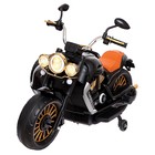 Электромобиль «Мотоцикл Чоппер», с коляской, EVA, цвет чёрный - фото 10668243