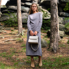 Платье с разрезами макси женское MINAKU: Casual collection, графит, размер 44 - фото 23959096