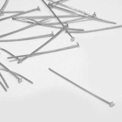 Штифт «Гвоздик» DC-102, 3,2см, набор 50шт, цвет серебро
