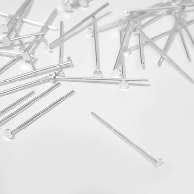 Штифт «Гвоздик» DC-102, 2,2см, набор 50шт, цвет серебро