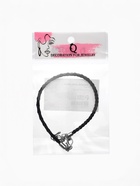 Браслет для шармов «Косичка» кожаный, вощёный, цвет чёрный в серебре, L=20 см с удлинителем - Фото 5