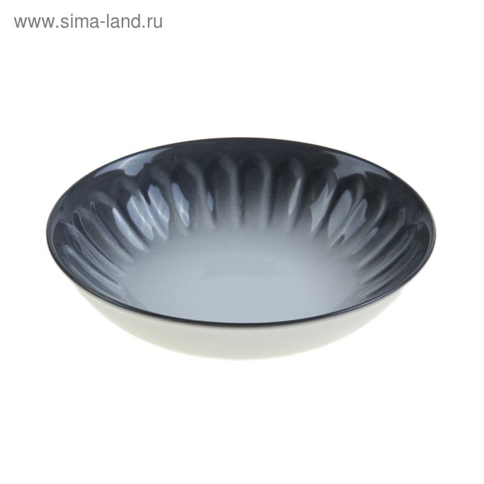 Тарелка керамическая глубокая «Изобилие», 720 мл, цвет серый - Фото 1