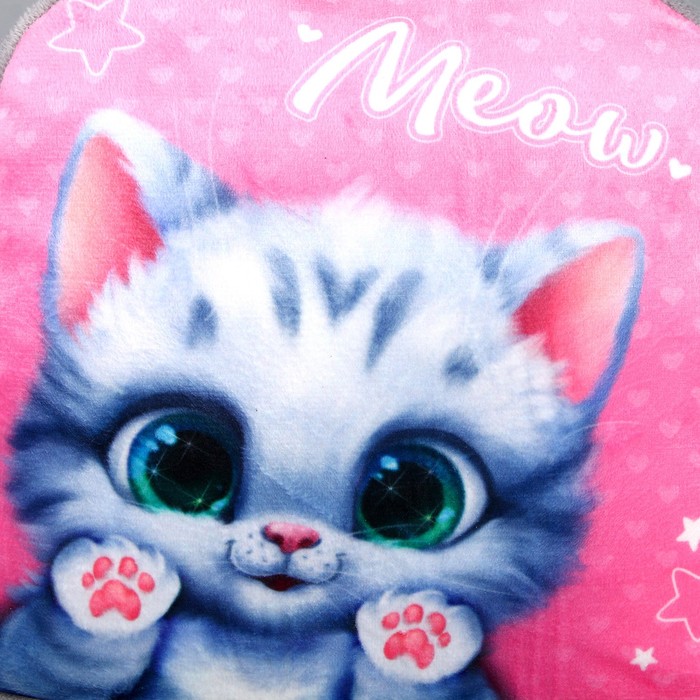 Рюкзак детский плюшевый «Милый котик», 23 × 23 × 7 см - фото 1906328884