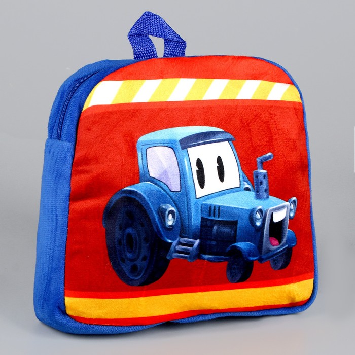 Рюкзак детский плюшевый «Трактор», 23 × 23 × 7 см - фото 1906328894