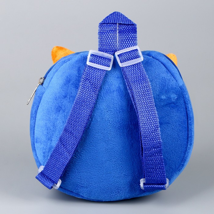 Рюкзак детский плюшевый, круглый «Монстрик», 18 × 18 см - фото 1926749897