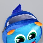 Рюкзак детский плюшевый для мальчика, круглый «Монстрик», 18 × 18 см - фото 4385382