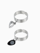 Кольца парные на магните «Сердце», 2 шт. цвет чёрно-серебряный, безразмерные - Фото 4