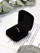 Футляр под кольцо, серьги «Квадро», бархатный, 5.5×5 см, чёрный - Фото 5