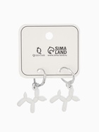 Серьги металл «Собачки» игрушечные, цвет белый в серебре - Фото 5