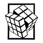 Панно металлическое "Кубик" 40х30см - фото 10670067