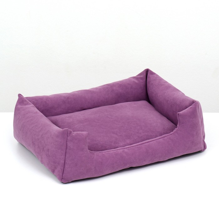 Лежанка-диван с двусторонней подушкой, 45 х 35 х 11 см, фиолетовая