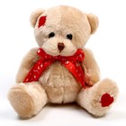 Мягкая игрушка «Медвежонок», с красным бантиком, 16 см, цвет коричневый - Фото 4