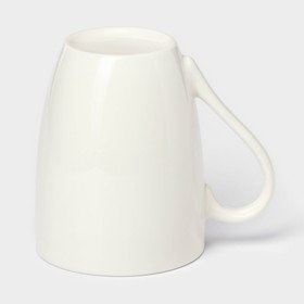 Кружка Доляна White Label, 350 мл, фарфор, белая