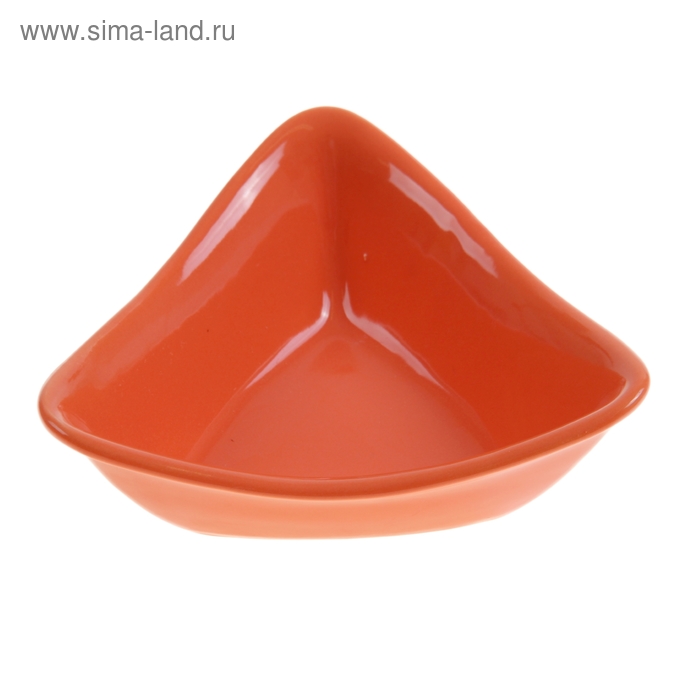 Миска для снэков «Треугольник» 180 мл, d=15 см, цвет оранжевый - Фото 1