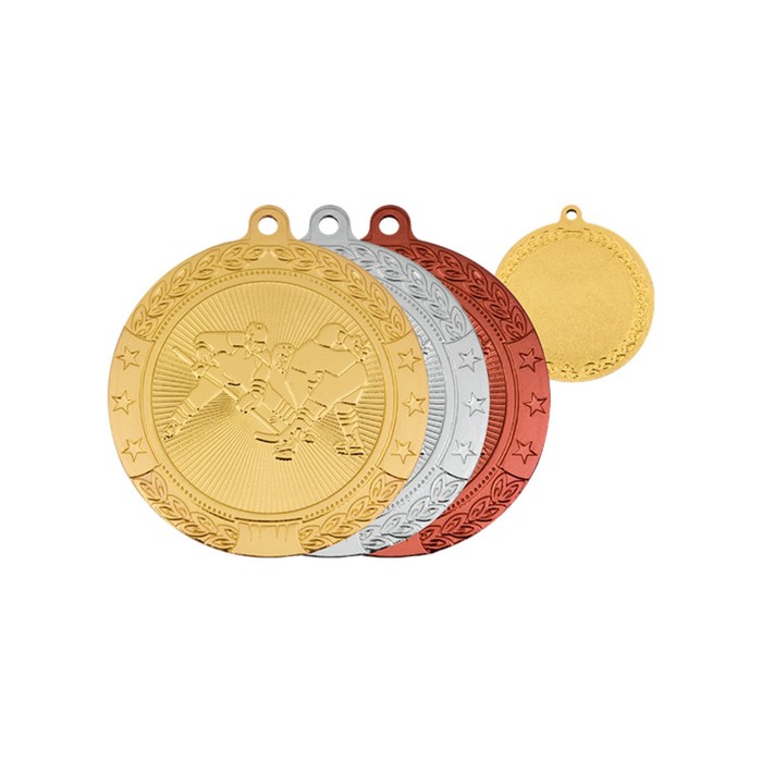 Медаль «Хоккей», d=50 мм, толщина 2 мм, цвет золото - Фото 1
