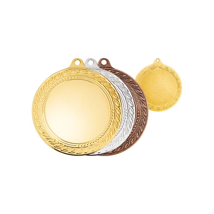 Медаль d=70 мм, под вкладку 50 мм, толщина 2 мм, цвет золото - Фото 1