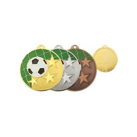 Медаль «Футбол», d=50 мм, толщина 1,5 мм, цвет бронза