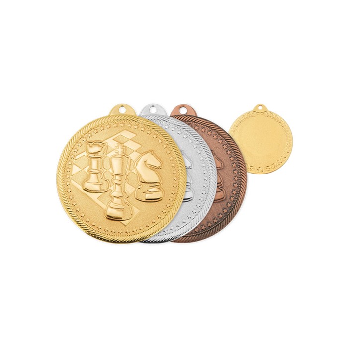 Медаль «Шахматы», d=50 мм, толщина 2 мм, цвет бронза - Фото 1