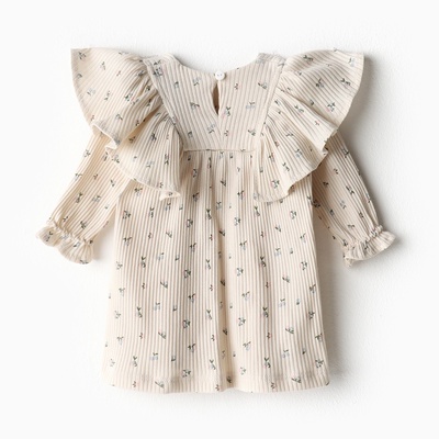 Платье для девочки «Крошка Я» Wildflowers, рост 68-74 см, бежевое