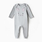 Комбинезон Крошка Я Baby Bunny, рост 62-68, серый 9586512 - фото 24233736